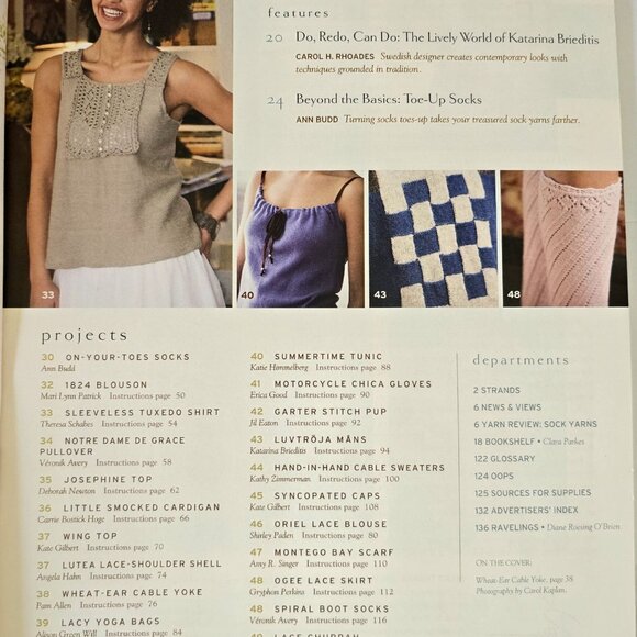 Interweave Knits Summer 2007 Magazine Featuring Knitting Patterns For Women & Ch - Picture 2 of 16